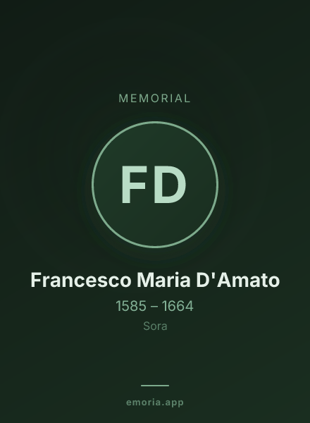 Memorial portrait of Francesco Maria D'Amato