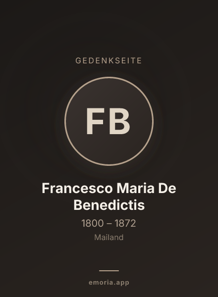 Gedenkportrait von Francesco Maria De Benedictis
