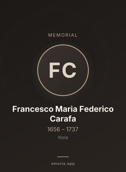 Memorial portrait of Francesco Maria Federico Carafa