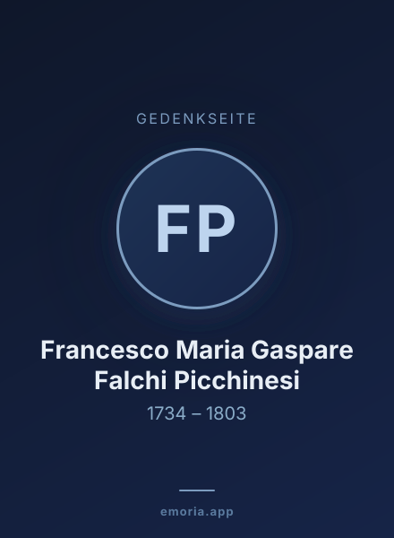 Gedenkportrait von Francesco Maria Gaspare Falchi Picchinesi