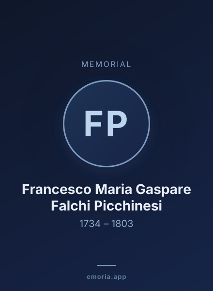 Memorial portrait of Francesco Maria Gaspare Falchi Picchinesi