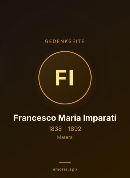 Gedenkportrait von Francesco Maria Imparati