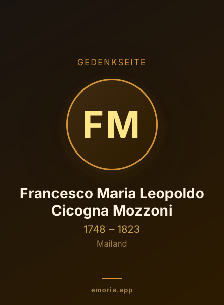 Gedenkportrait von Francesco Maria Leopoldo Cicogna Mozzoni