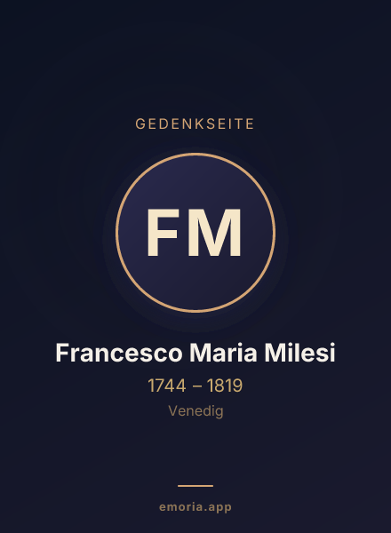 Gedenkportrait von Francesco Maria Milesi