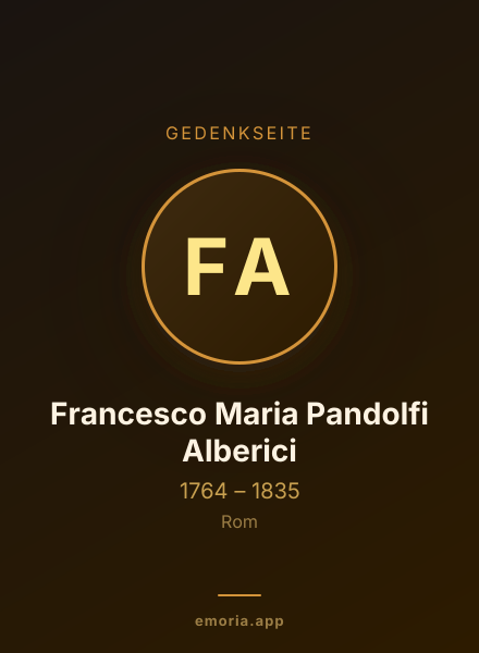 Gedenkportrait von Francesco Maria Pandolfi Alberici