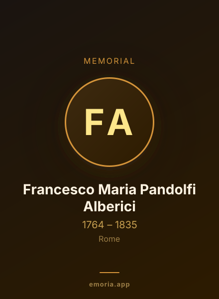Memorial portrait of Francesco Maria Pandolfi Alberici