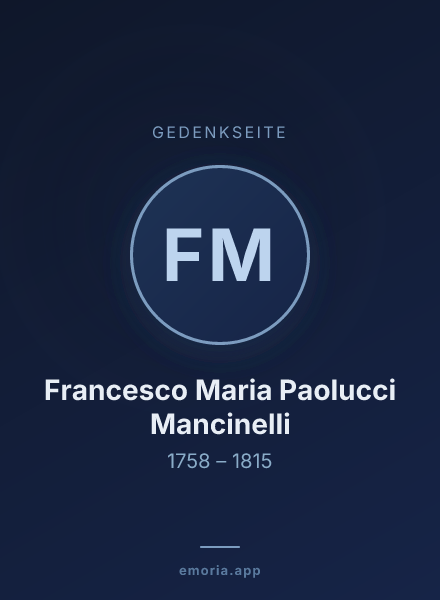 Gedenkportrait von Francesco Maria Paolucci Mancinelli