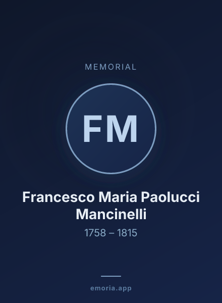 Memorial portrait of Francesco Maria Paolucci Mancinelli