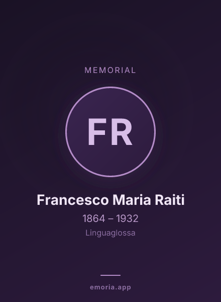 Memorial portrait of Francesco Maria Raiti