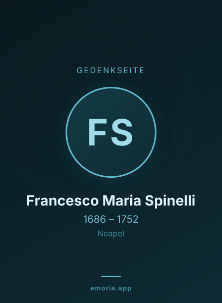 Gedenkportrait von Francesco Maria Spinelli
