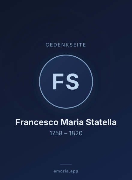 Gedenkportrait von Francesco Maria Statella