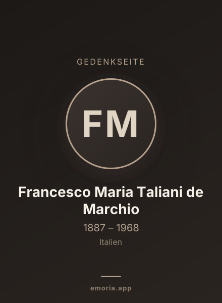 Gedenkportrait von Francesco Maria Taliani de Marchio