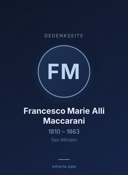 Gedenkportrait von Francesco Marie Alli Maccarani