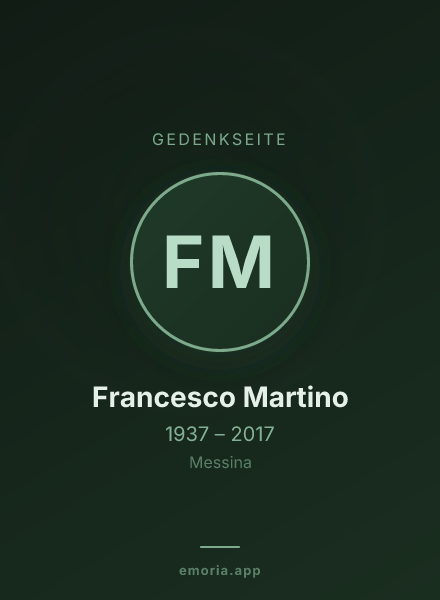 Gedenkportrait von Francesco Martino