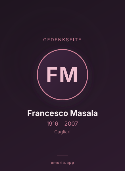 Gedenkportrait von Francesco Masala