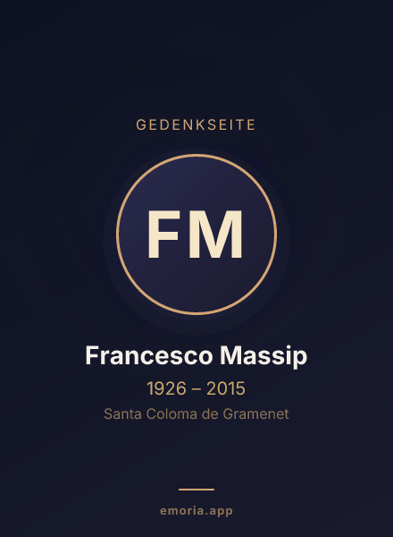 Gedenkportrait von Francesco Massip