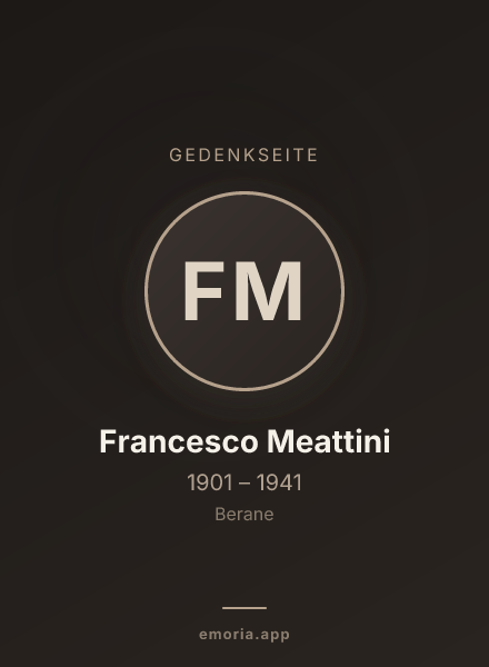 Gedenkportrait von Francesco Meattini