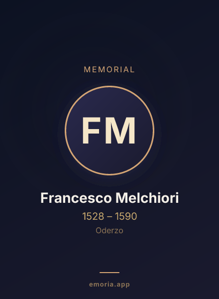 Memorial portrait of Francesco Melchiori
