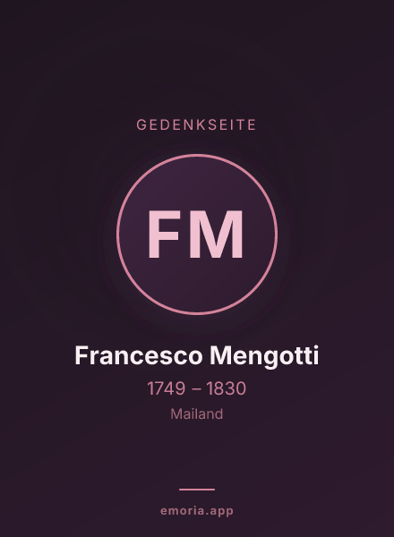 Gedenkportrait von Francesco Mengotti