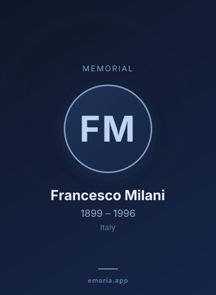 Memorial portrait of Francesco Milani