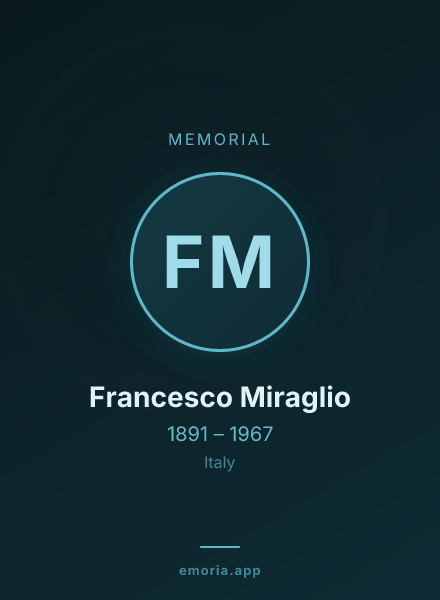 Memorial portrait of Francesco Miraglio