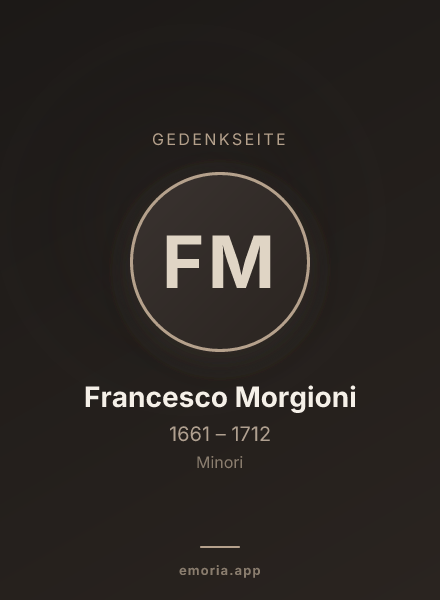 Gedenkportrait von Francesco Morgioni