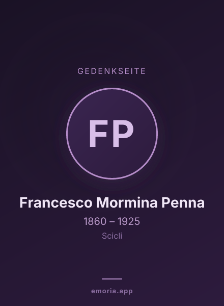 Gedenkportrait von Francesco Mormina Penna