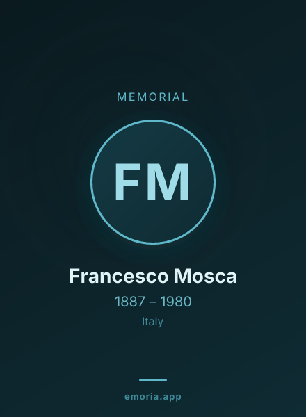 Memorial portrait of Francesco Mosca