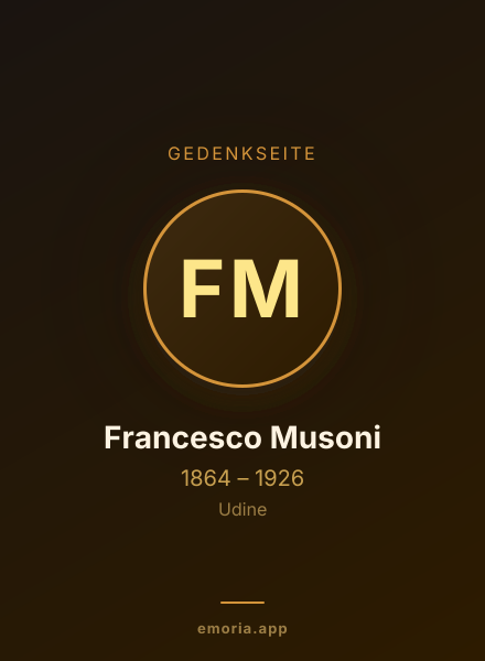 Gedenkportrait von Francesco Musoni