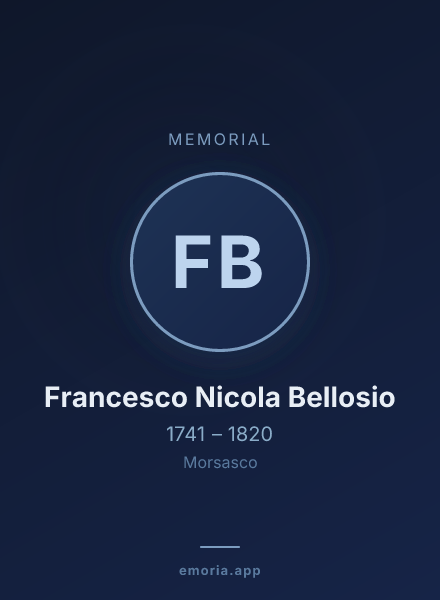 Memorial portrait of Francesco Nicola Bellosio