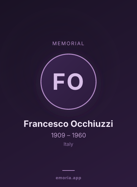 Memorial portrait of Francesco Occhiuzzi