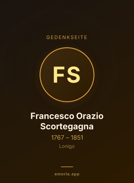 Gedenkportrait von Francesco Orazio Scortegagna