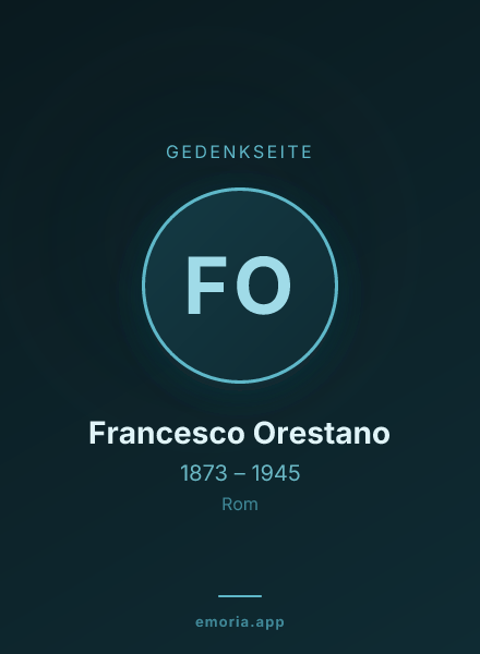 Gedenkportrait von Francesco Orestano