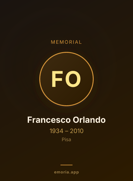 Memorial portrait of Francesco Orlando
