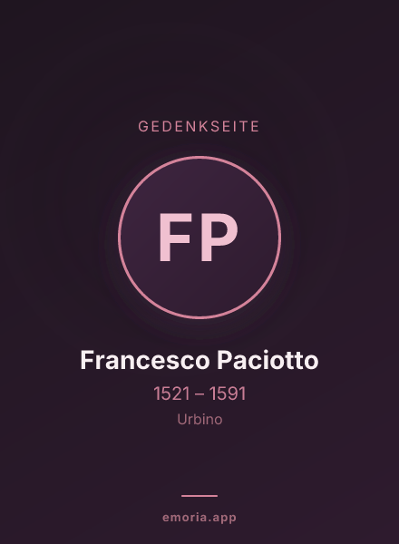 Gedenkportrait von Francesco Paciotto