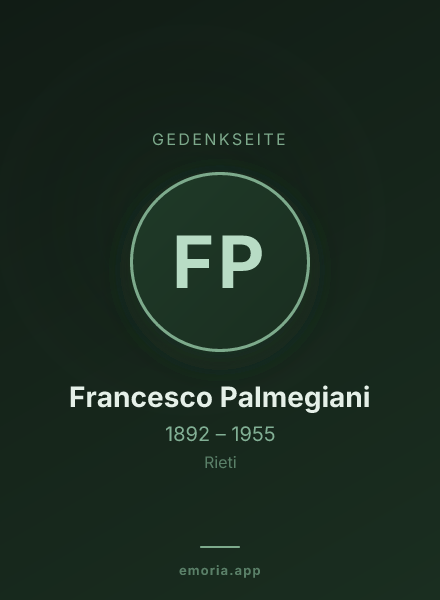 Gedenkportrait von Francesco Palmegiani