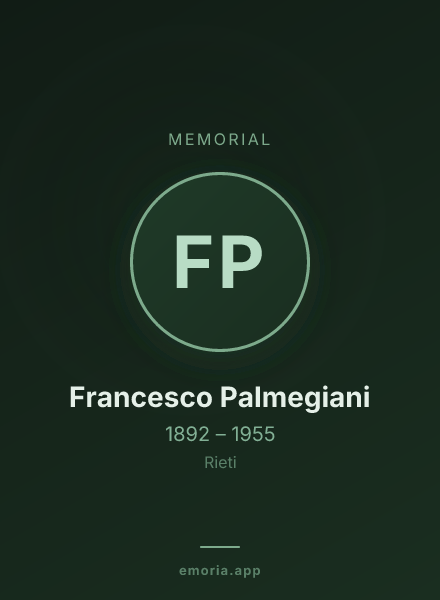 Memorial portrait of Francesco Palmegiani