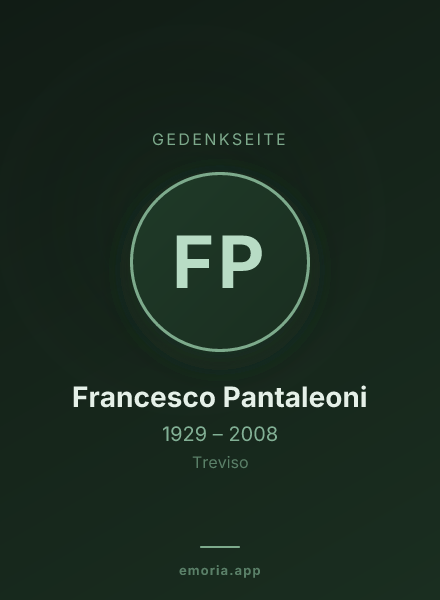 Gedenkportrait von Francesco Pantaleoni