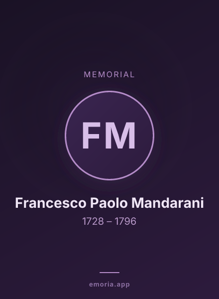 Memorial portrait of Francesco Paolo Mandarani