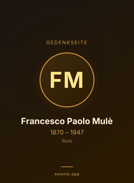 Gedenkportrait von Francesco Paolo Mulè