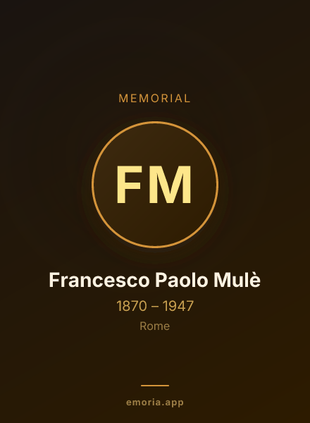Memorial portrait of Francesco Paolo Mulè