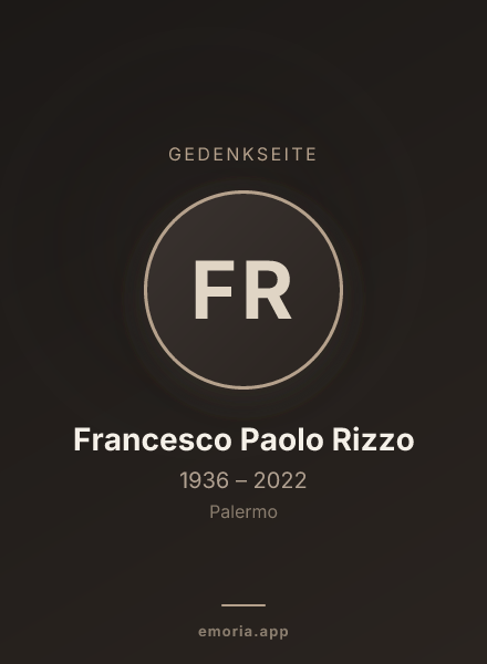 Gedenkportrait von Francesco Paolo Rizzo