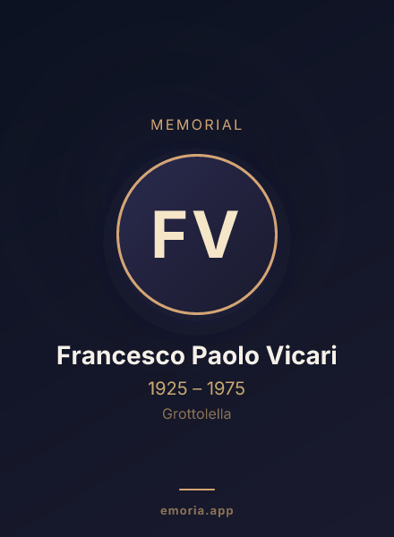 Memorial portrait of Francesco Paolo Vicari