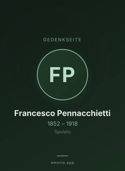 Gedenkportrait von Francesco Pennacchietti