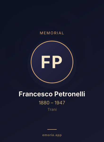 Memorial portrait of Francesco Petronelli