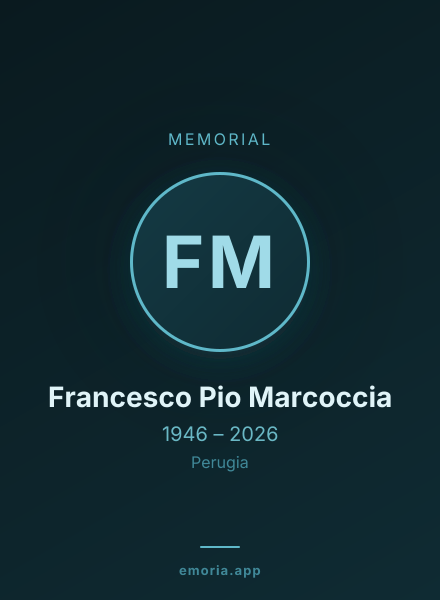Memorial portrait of Francesco Pio Marcoccia