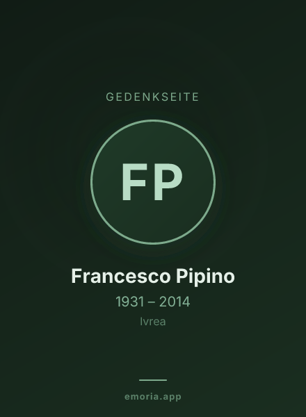 Gedenkportrait von Francesco Pipino