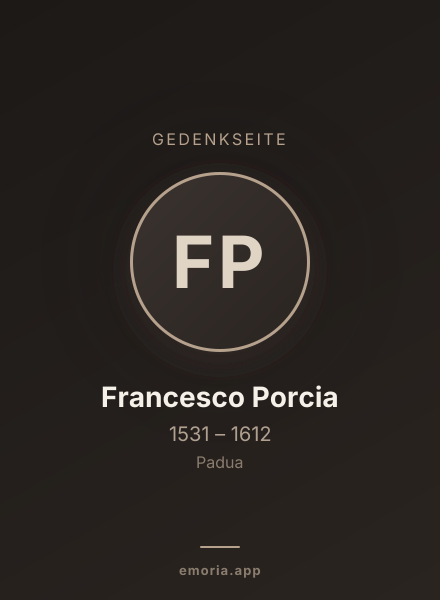 Gedenkportrait von Francesco Porcia