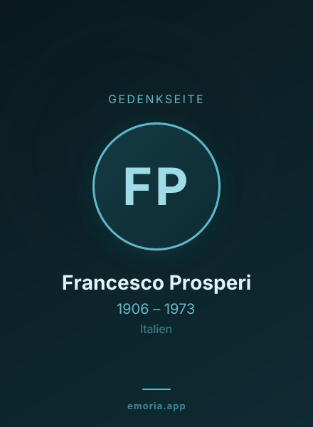 Gedenkportrait von Francesco Prosperi