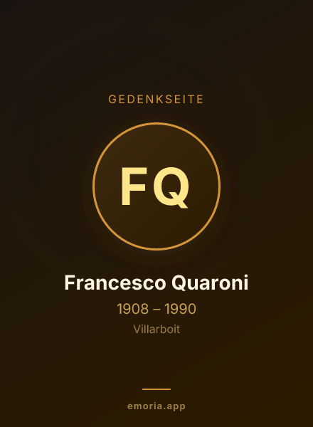 Gedenkportrait von Francesco Quaroni
